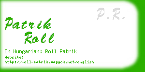 patrik roll business card